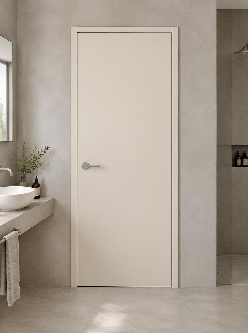 Puerta interior de WPC, modelo Puertas para Áreas Húmedas (imagen ilustrativa)